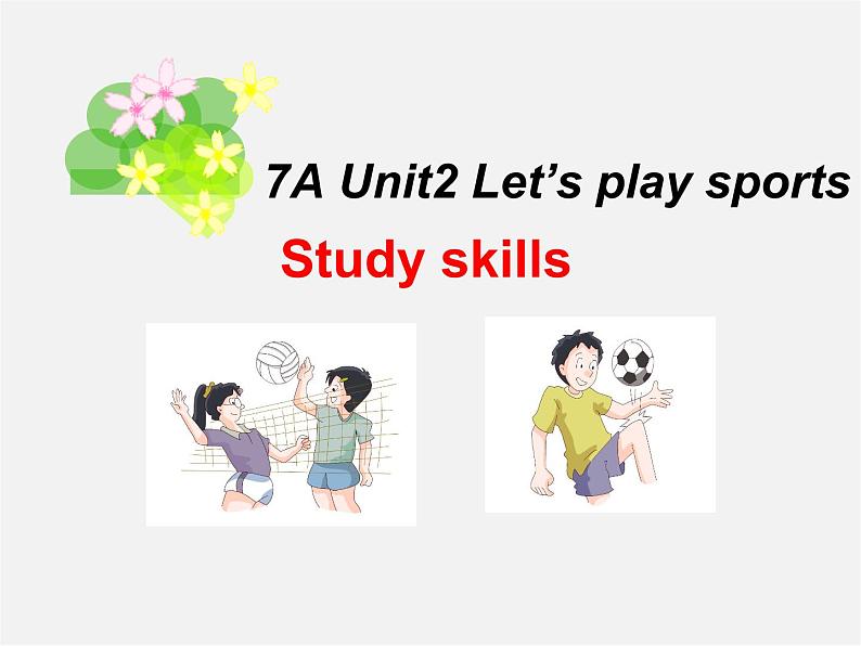 江苏省兴化市昭阳湖初级中学七年级英语上册《Unit 2 Let's play sports》Study skills课件01