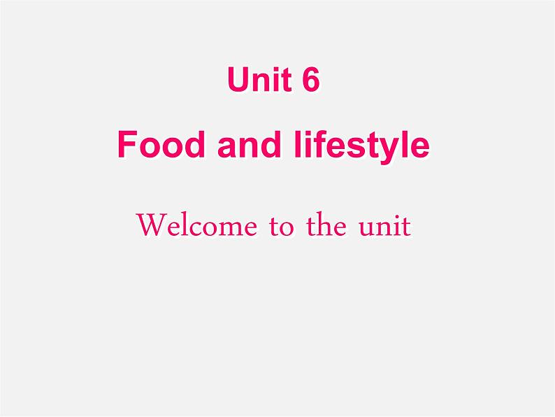 江苏省常州市潞城中学七年级英语上册 Unit 6 Food and lifestyle Welcome to the Unit课件01