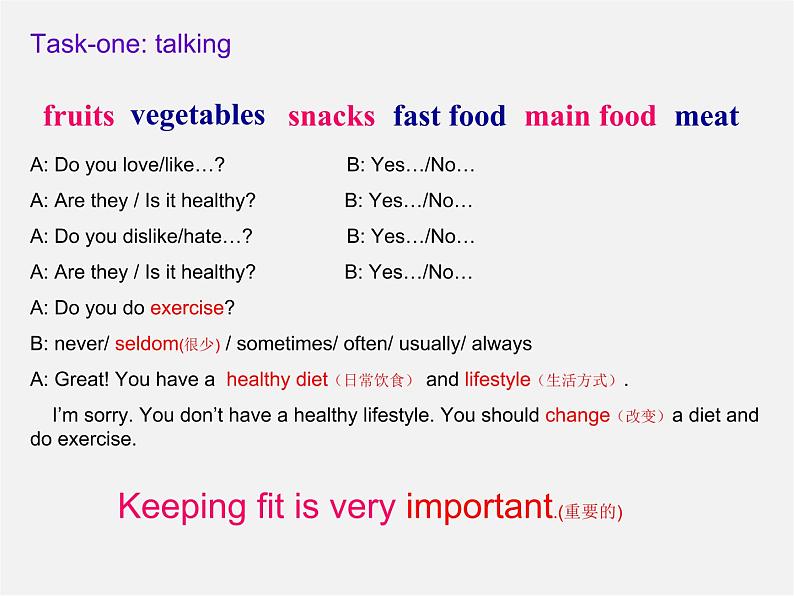 七年级英语上册 Unit 6《Food and lifestyle Reading 1》课件4第4页