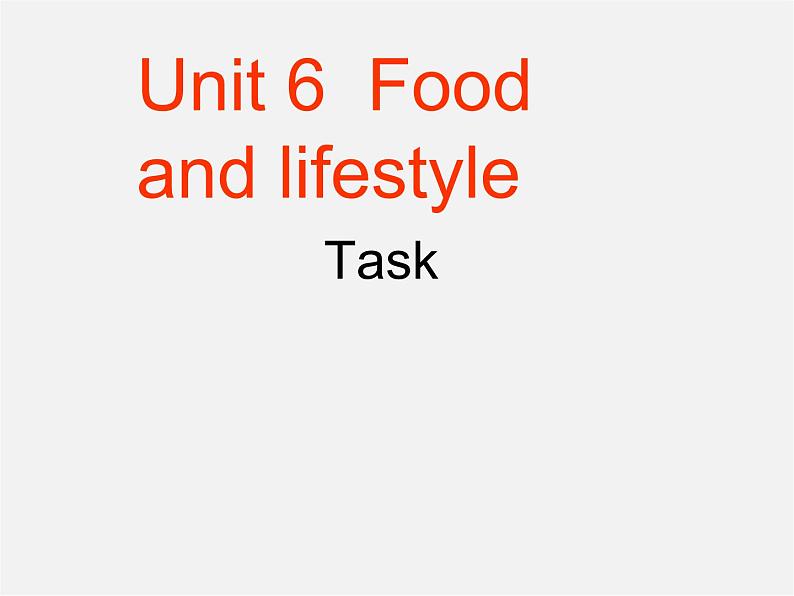 七年级英语上册 Unit 6《Food and lifestyle task》课件1第1页