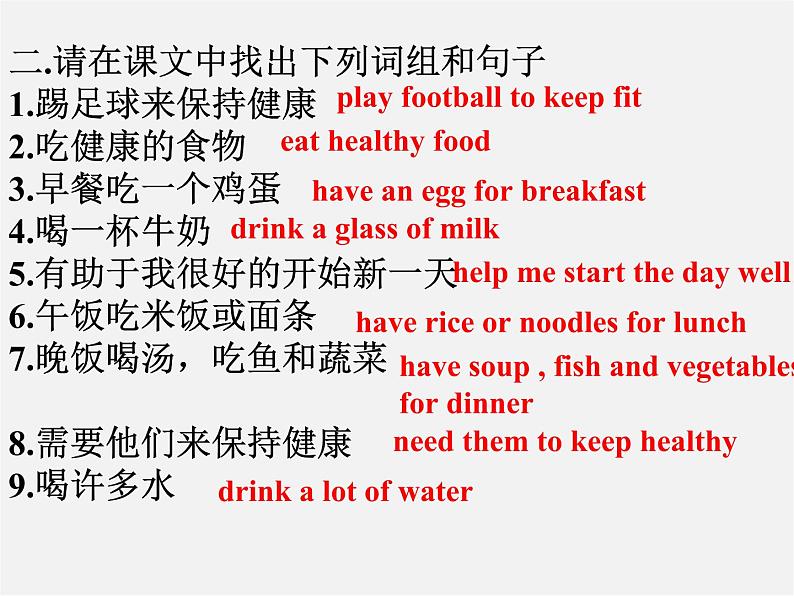 七年级英语上册 Unit 6《Food and lifestyle task》课件1第3页