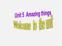 初中英语牛津译林版七年级下册Unit 5  Amazing thingsWelcome to the unit授课课件ppt