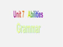 初中英语牛津译林版七年级下册Unit 7 AbilitiesGrammar评课课件ppt