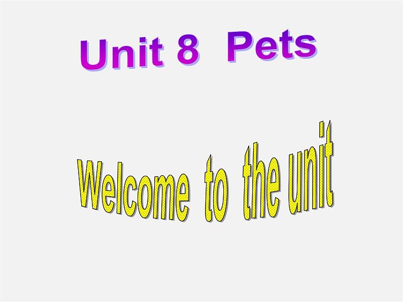 牛津译林初中英语七下Unit 8 Pets welcome to the Unit课件2第2页