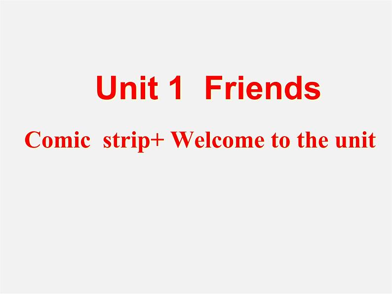 江苏省姜堰区叶甸初级中学八年级英语上册 Unit 1 Friends welcome to the Unit课件第1页