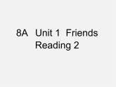 江苏省句容市后白中学八年级英语上册 Unit 1 Friends Reading 2课件