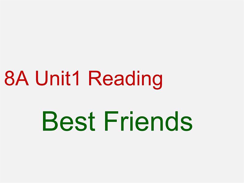 浙江师范大学附属中学八年级英语上册 Unit 1 Friends Reading课件1第1页