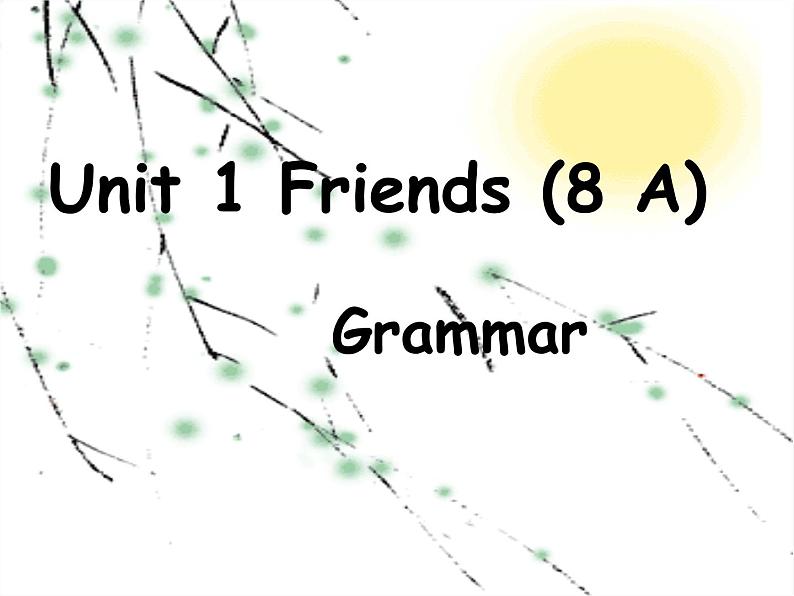 江苏省句容市后白中学八年级英语上册 Unit 1 Friends Grammar课件01