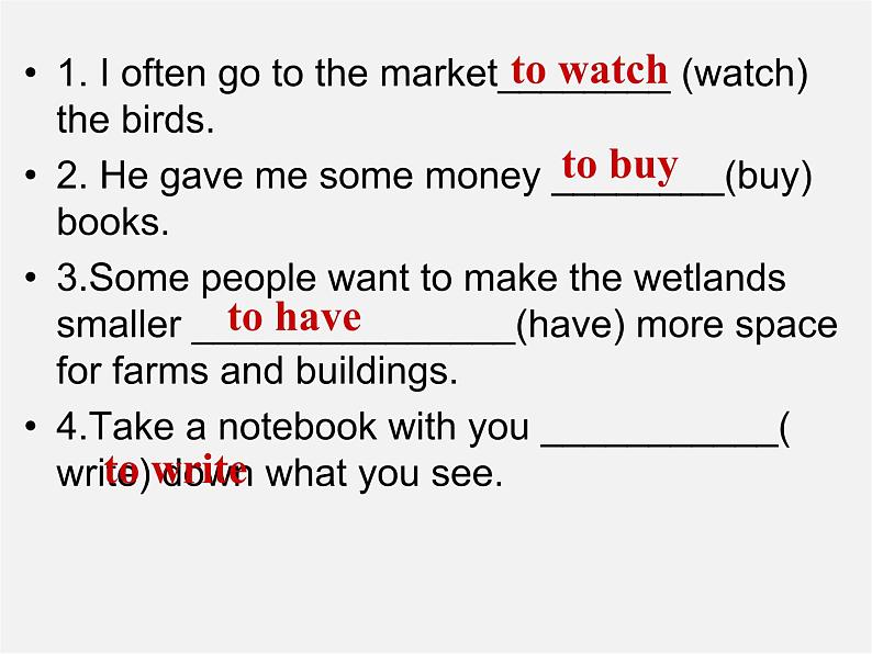 江苏省句容市后白中学八年级英语上册 Unit 6 Bird watching Grammar课件第8页