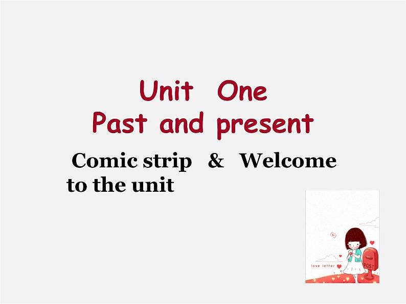 江苏省仪征市月塘中学八年级英语下册《Unit 1 Past and present Welcome to the Unit》课件01