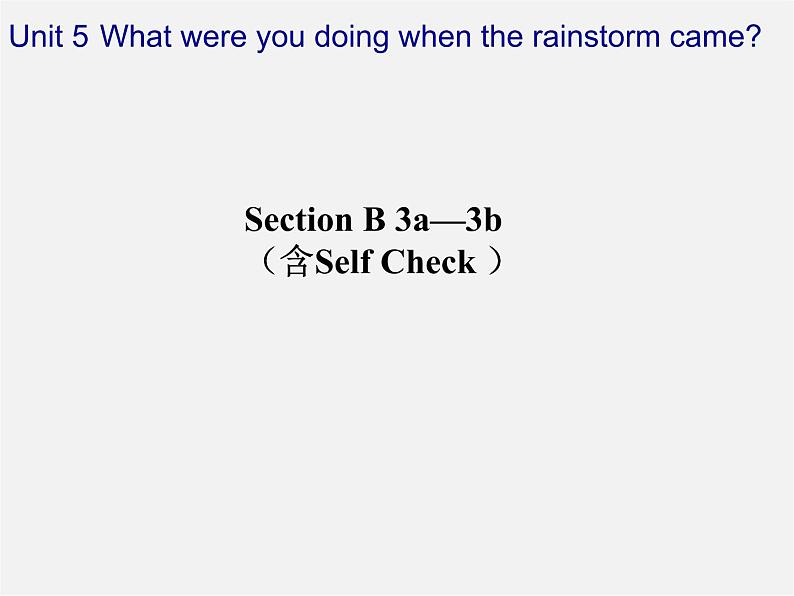 山东省肥城市王庄镇初级中学八年级英语下册 Unit 5 What were you doing whentherainstorm came Period 4课件第1页