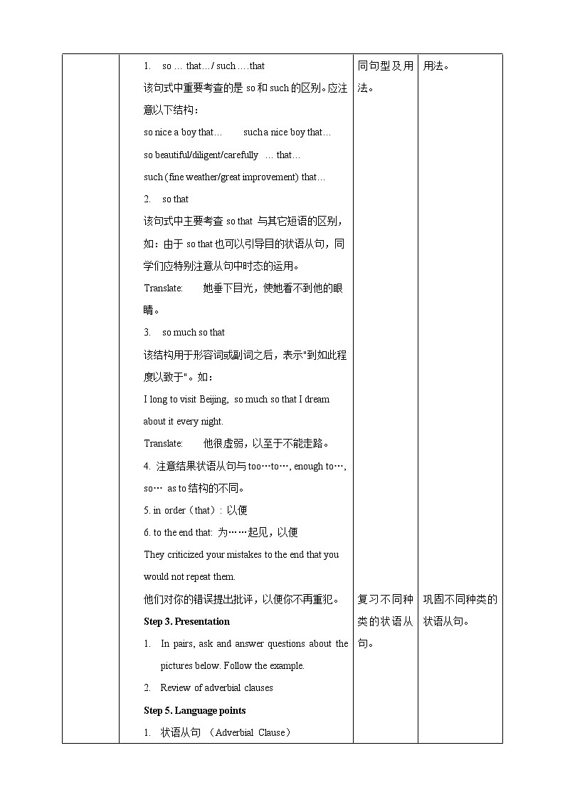 Unit 2 Culture shock Period 3 Grammar 教案第2页