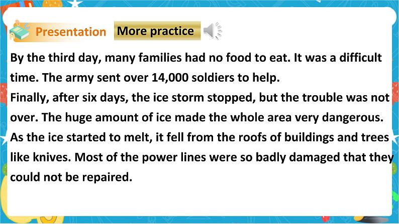 Unit 4 Natural disasters Period 5 more practice & culture corner（课件41张PPT+教案+导学案）06