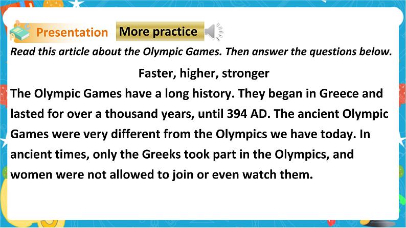 Unit 5 Sport Period 5 more practice & culture corner（课件42张PPT+教案+导学案）04