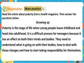 Unit 6 Caring for your health Period 5 more practice & culture corner（课件41张PPT+教案+导学案）