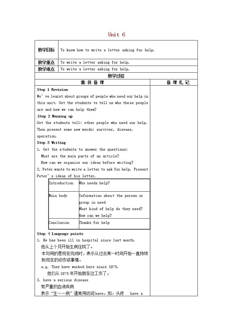 江苏省连云港市岗埠中学八年级英语下册 Unit 6 Sunshine for all Task教案第1页