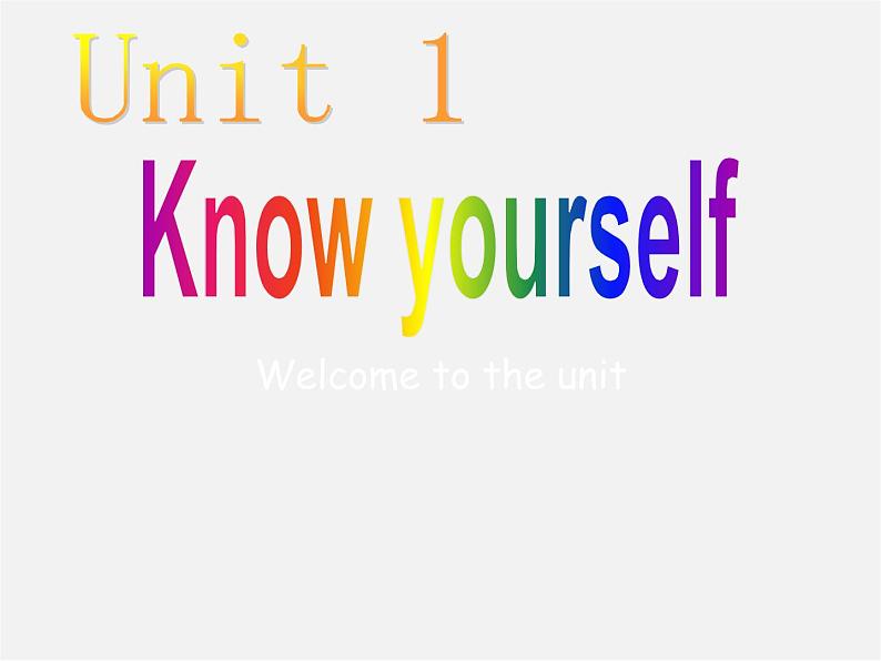 江苏省常州市溧阳市周城初级中学九年级英语上册 Unit 1 know yourself Welcome to the unit课件01