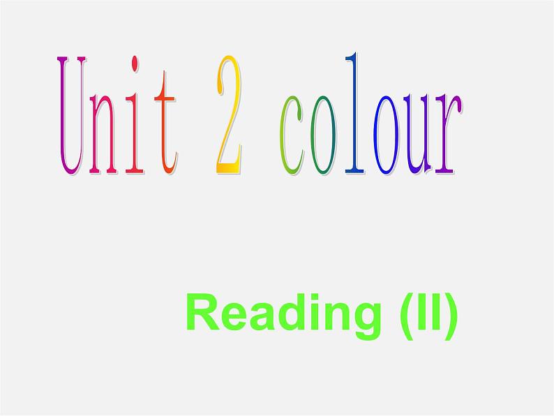 江苏省泰州市沈毅中学九年级英语上册 Unit 2 Colour reading 2课件第1页