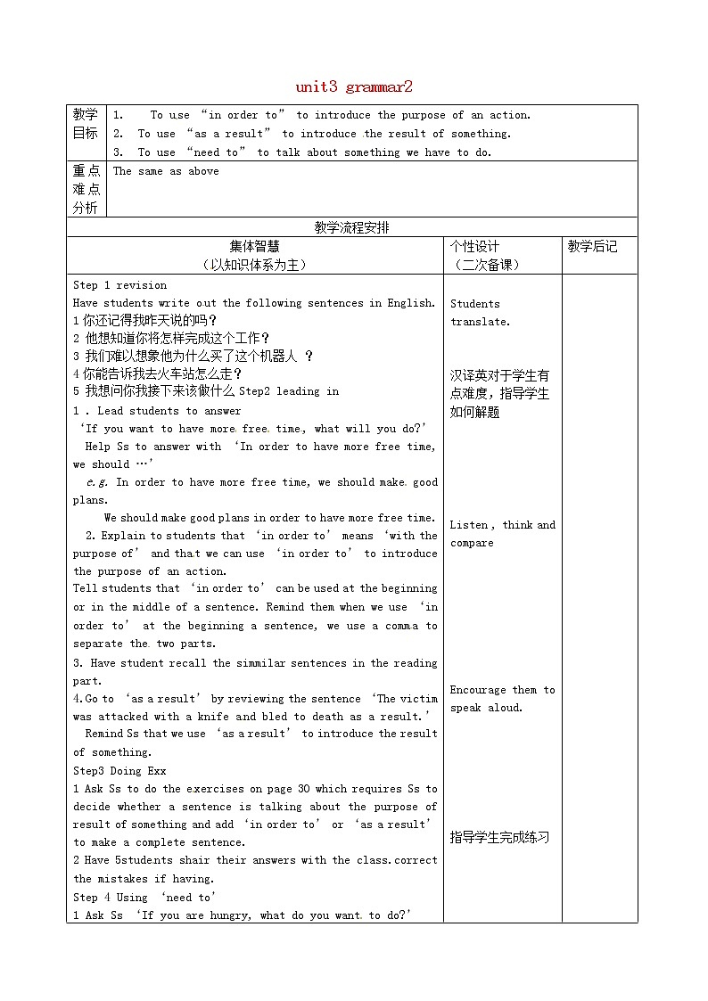 江苏省宿迁市宿豫区关庙初级中学九年级英语上册 Unit 3 Teenage problems grammar 2教案 课件PPT第1页
