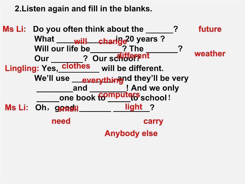 山东省潍坊高新技术产业开发区浞景学校七年级英语下册《Module 4 Unit 1 Everyone will study at home》课件05