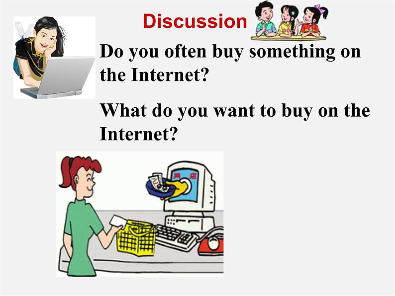 天津市宁河县造甲城中学七年级英语下册 Module 5 Unit 2 You can buy everything on the Internet课件第3页