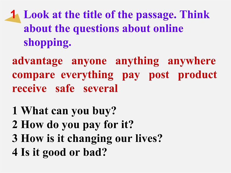 天津市宁河县造甲城中学七年级英语下册 Module 5 Unit 2 You can buy everything on the Internet课件第8页