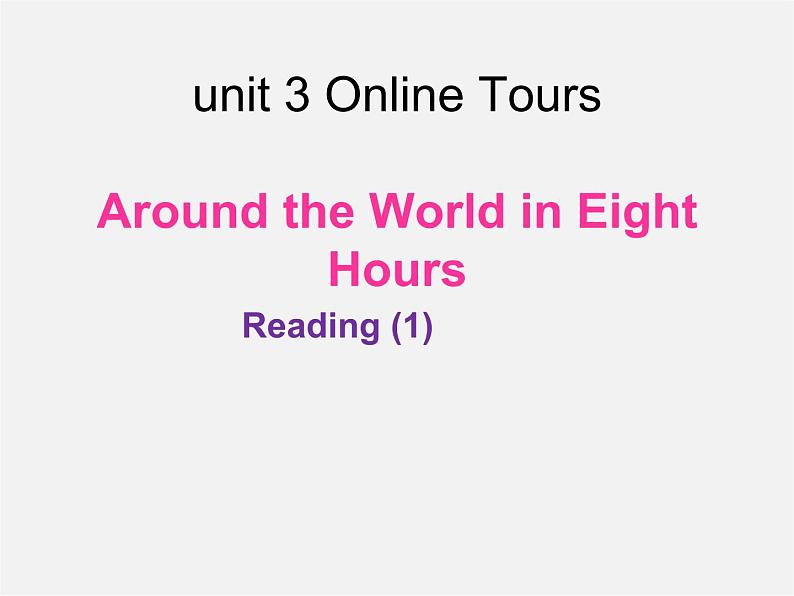 江苏省苏州市高新区第三中学校八年级英语下册 Unit 3 Online tours Reading课件第1页