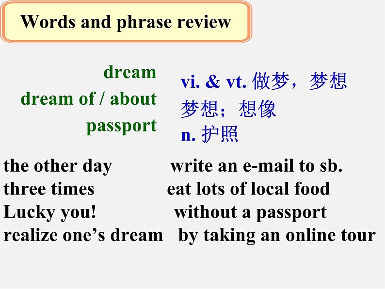 江苏省宿迁市泗洪县育才实验学校八年级英语下册 Unit 3 Online tours P3 Grammar课件02