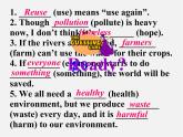 九年级英语上册 Module 12 Save our world Unit 3 Language in use课件