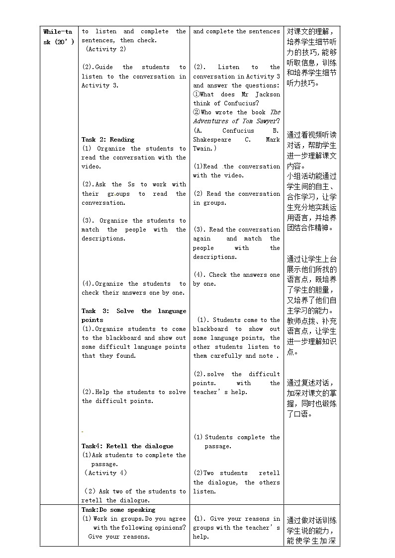 九年级英语上册 Module 7 Great books Unit 1 We’re still influenced by Confucius’s ideas教案第2页