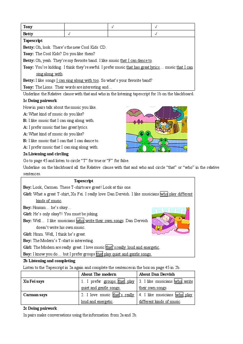 九年级英语 Unit6 I like music that I can dance to教案02