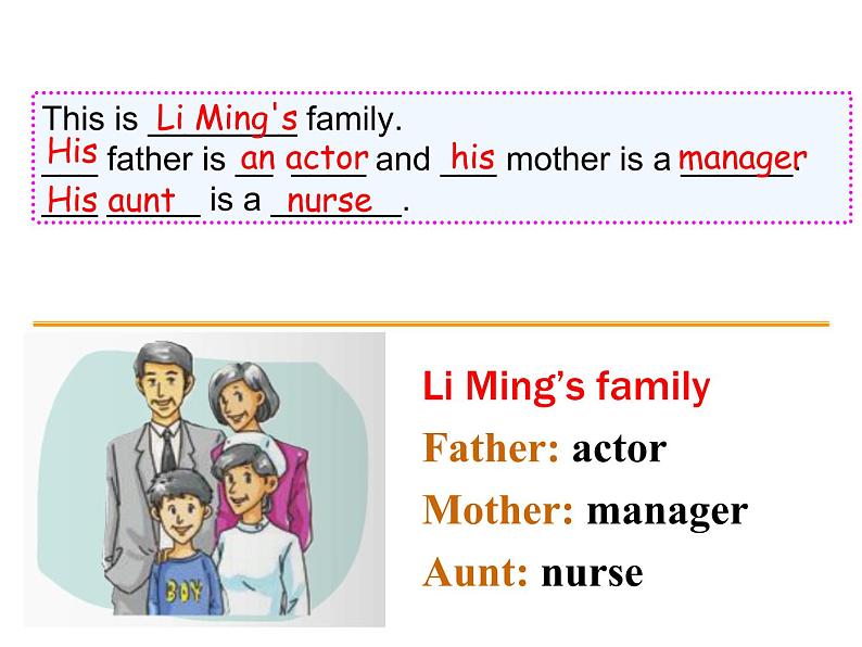 Module 2 My family Unit 3 Language in use 课件2021-2022学年外研版英语七年级上册07