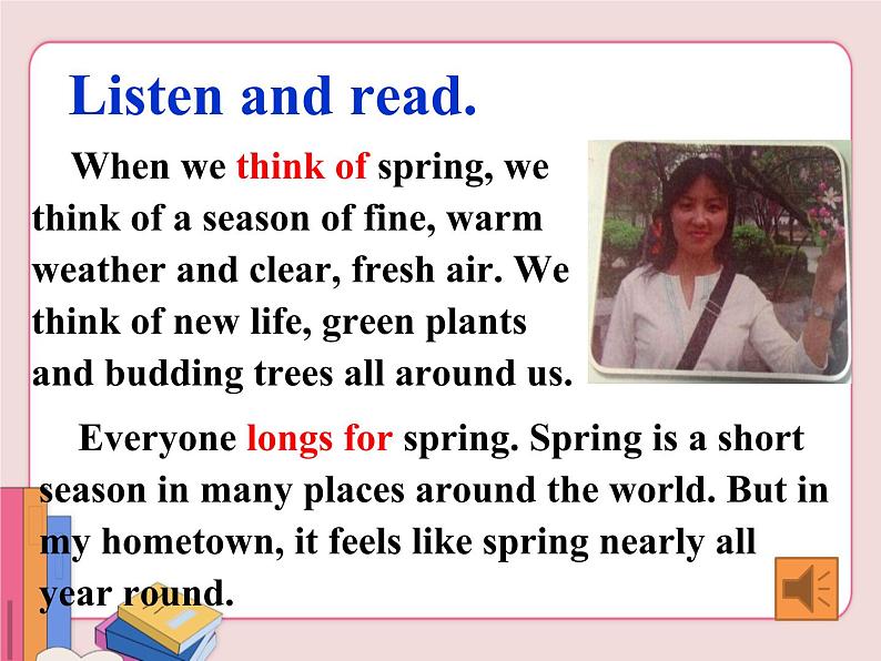 冀教版英语八年级下册  Unit 1 Spring is coming!  lesson 4【课件+教案+音频】07