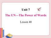 冀教版英语九年级下册  Unit 7  lesson 40【课件+音频+视频】