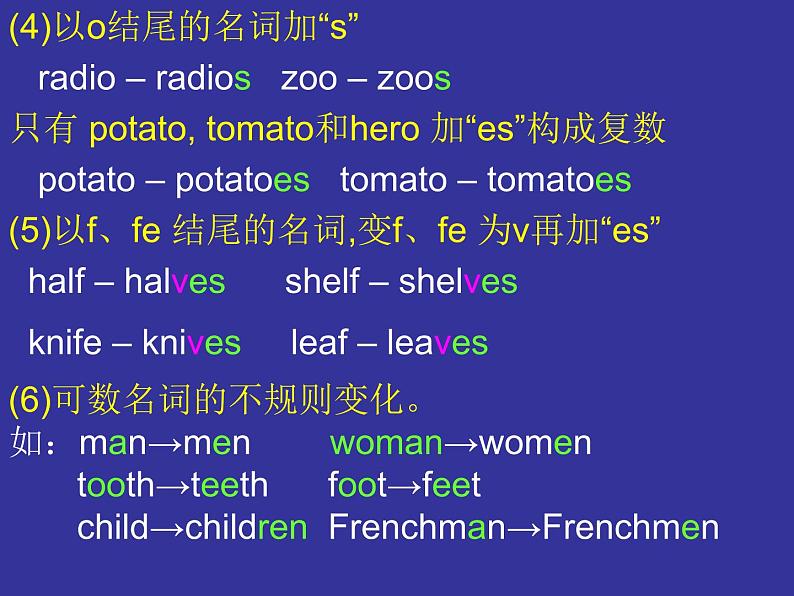 人教版九年级初中英语语法复习一轮课件---名词（共25张PPT）第6页