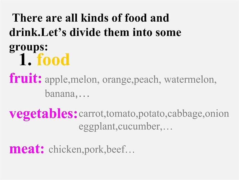 七年级英语上册 Module 4 Healthy food Unit 2 Is your food and drink healthy？课件 （新版）外研版第3页