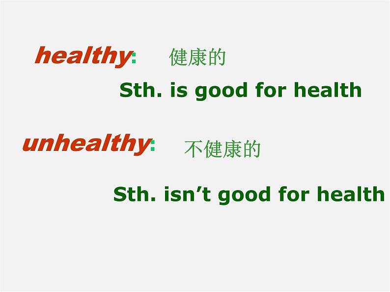 七年级英语上册 Module 4 Healthy food Unit 2 Is your food and drink healthy？课件 （新版）外研版第8页