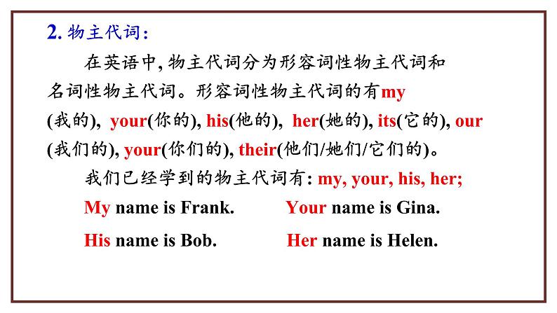 人教版七年级上册 Revision of Unit 1My name is Gina.课件PPT07