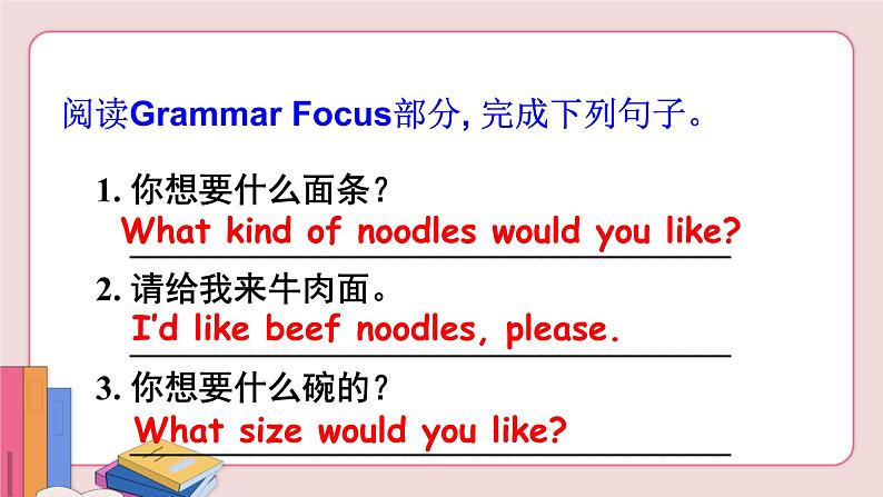 Unit 10 I 'd like some noodles Section A Grammar Focus-3c第5页