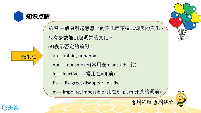 英语八年级【知识精讲】3.构词法(1)构词法 课件06