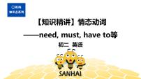 英语八年级【知识精讲】8.动词(4)情态动词——need, must, have to等 课件