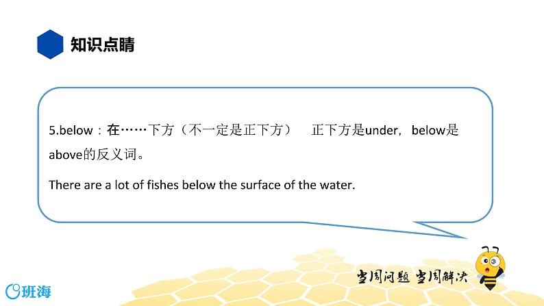 英语七年级【知识精讲】5.介词(2)地点介词——above, below, beside等 课件05