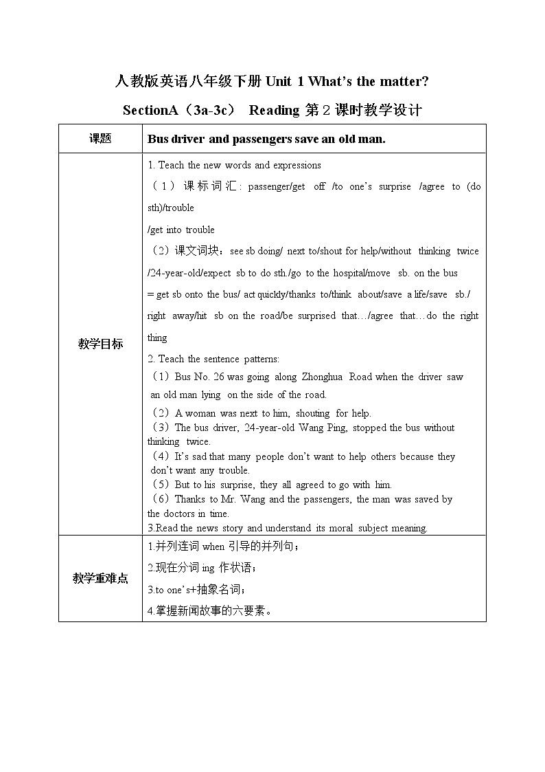 Unit1 What's the matter Section A（第2课时）课件（送教案练习）01