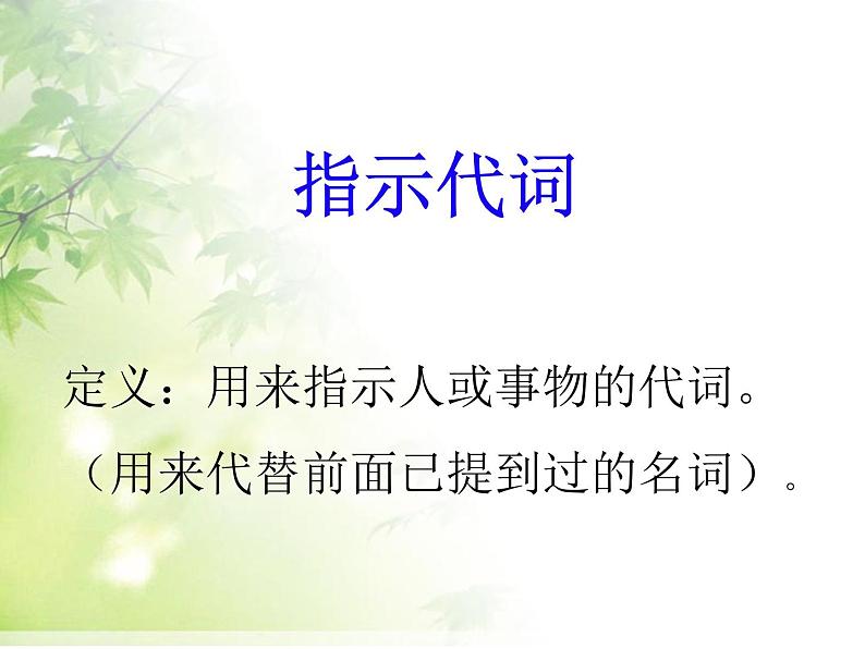 指示代词的用法课件PPT第1页