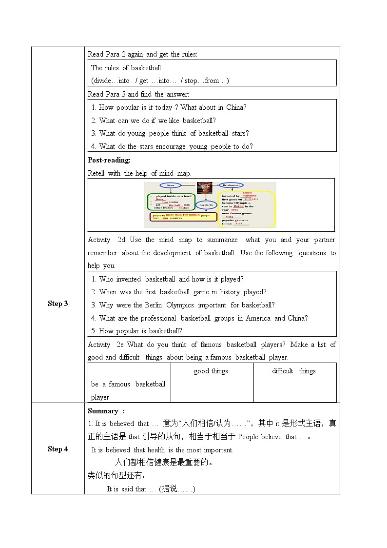Section B 2a-Self Check教学设计(全英文版)第3页