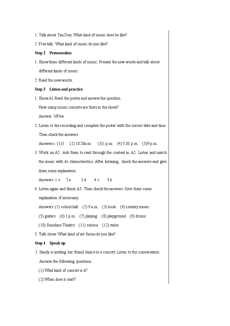 Unit 5 Art world Integrated skills & Study skills 教案 初中英语牛津译林版九年级上册（2021年）02