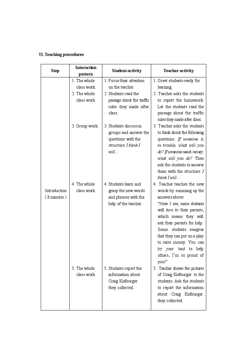 仁爱科普版初中英语八下教案设计unit7. Topic1. sectionA第2页