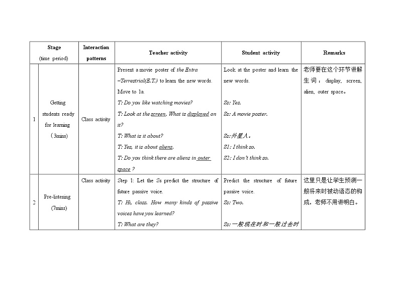 仁爱科普版初中英语九上教学设计U4T2SA第3页
