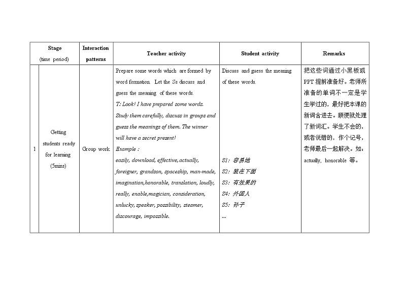 仁爱科普版初中英语九上教学设计U3T3SD03