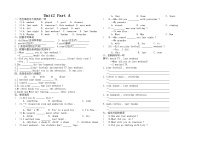 新版PEP英语六年级下册Unit 2 Last weekend Part A练习题